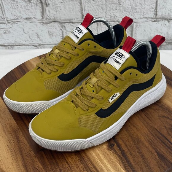 Vans Ultrarange Exo Mens 7.5 Yellow Mustard Black Skate Shoes 721356 - Picture 1 of 15